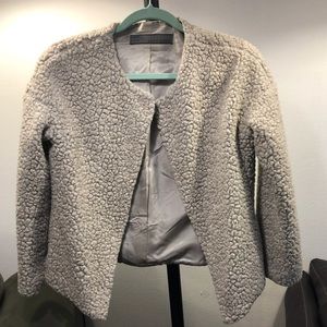 Zara sheep faux fur cardigan